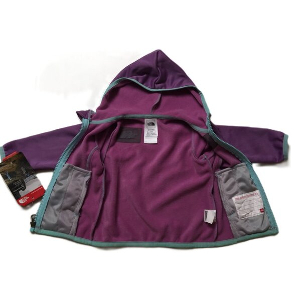 North Face Toddler Full Zip Hoodie Jacket Blue / Orange Size 6-12 Months - Picture 3 of 15